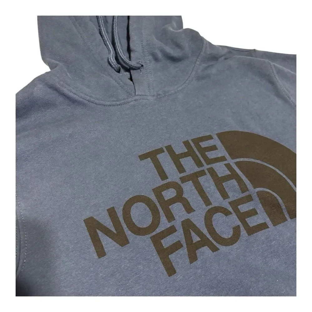 The North Face Hoodie Men Small Blue Logo Sweatshirt